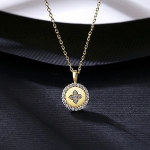 14K S925 Silver Diamonds Necklace